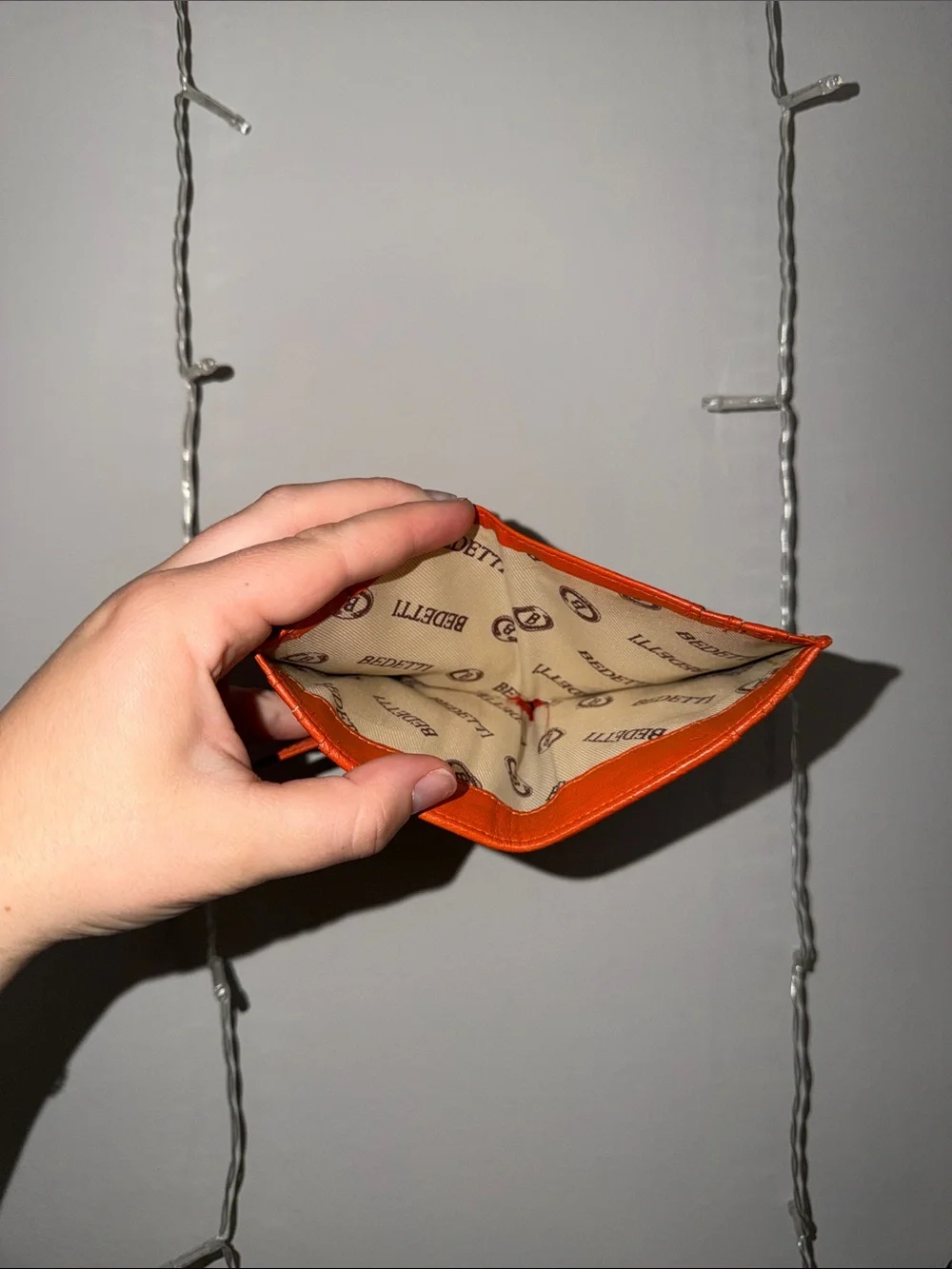bebe Orange Leather Card & Key Holder Wallet